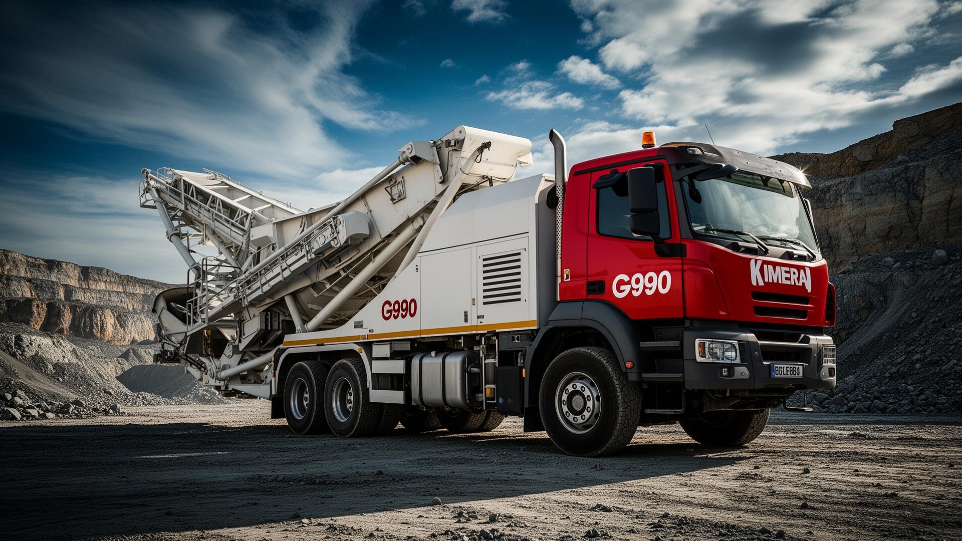 Kimera G980 mobilní betonárna v provozu